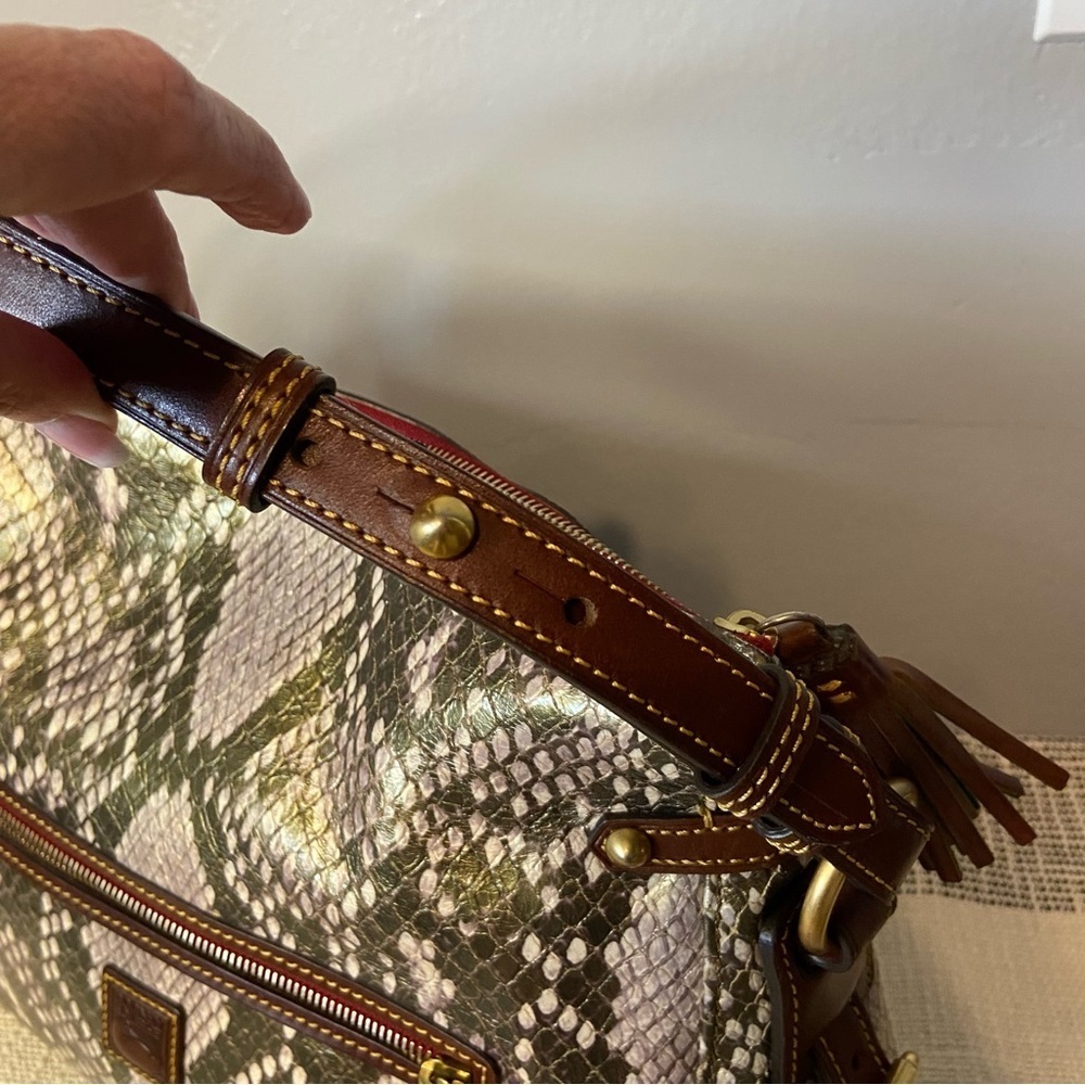 Dooney & Bourke / Python Reptile Metallic Hobo Sh… - image 7